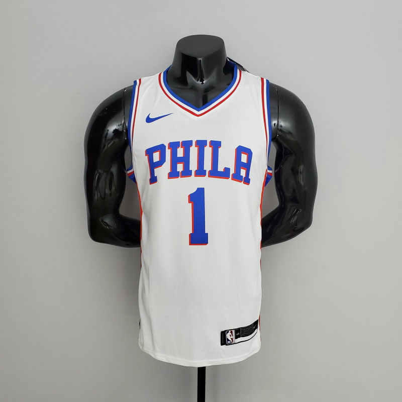 76ers Harden #1 V-Neck White S-XXL