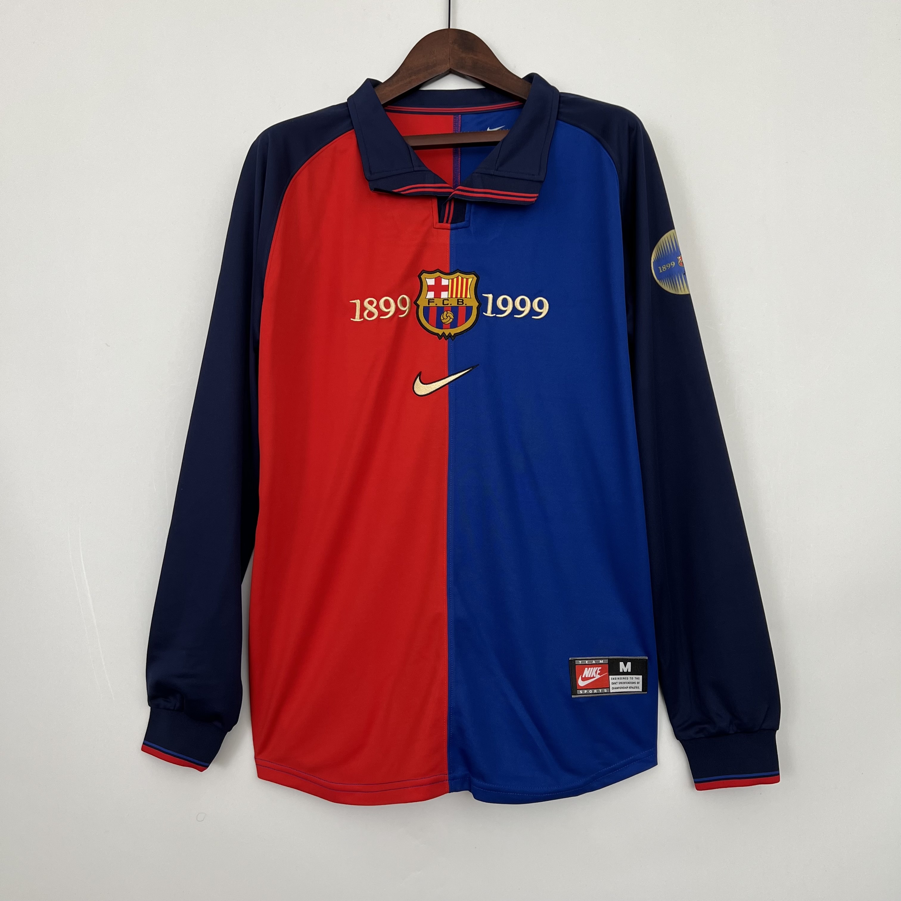 Messi GRIEZMANN Home Retro 100th Anniversary Long Sleeve Soccer Jerseys Yupoo