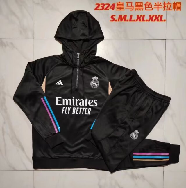 23-24 Real Madrid Hoodie Long Sleeve Training Suit Yupoo