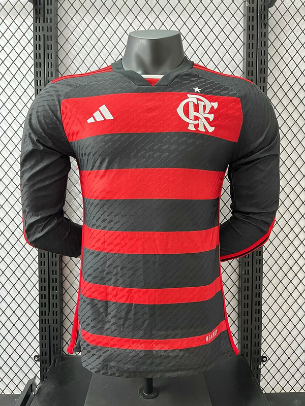 24-25 Flamengo Home Player Version Long Sleeve Soccer Jerseys Yupoo