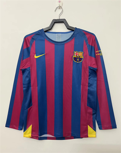 2005-06 Messi GRIEZMANN Home Retro Long Sleeve Soccer Jerseys Yupoo