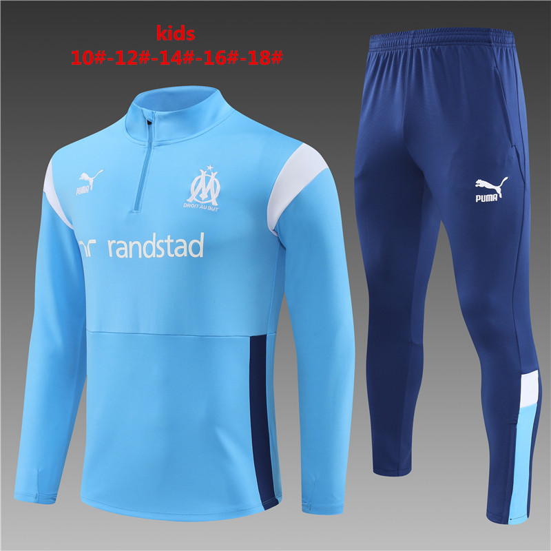 23-24 Marseille Kids Long Sleeve Training Suit Yupoo