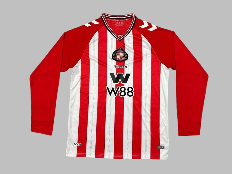 25-26 Sunderland Home Long Sleeve Cheap Soccer Jerseys Yupoo