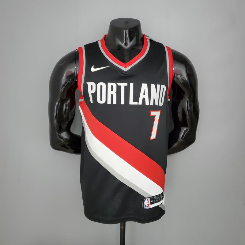 2021 ROY#7 Trail Blazers Home black NBA Jersey S-XXL