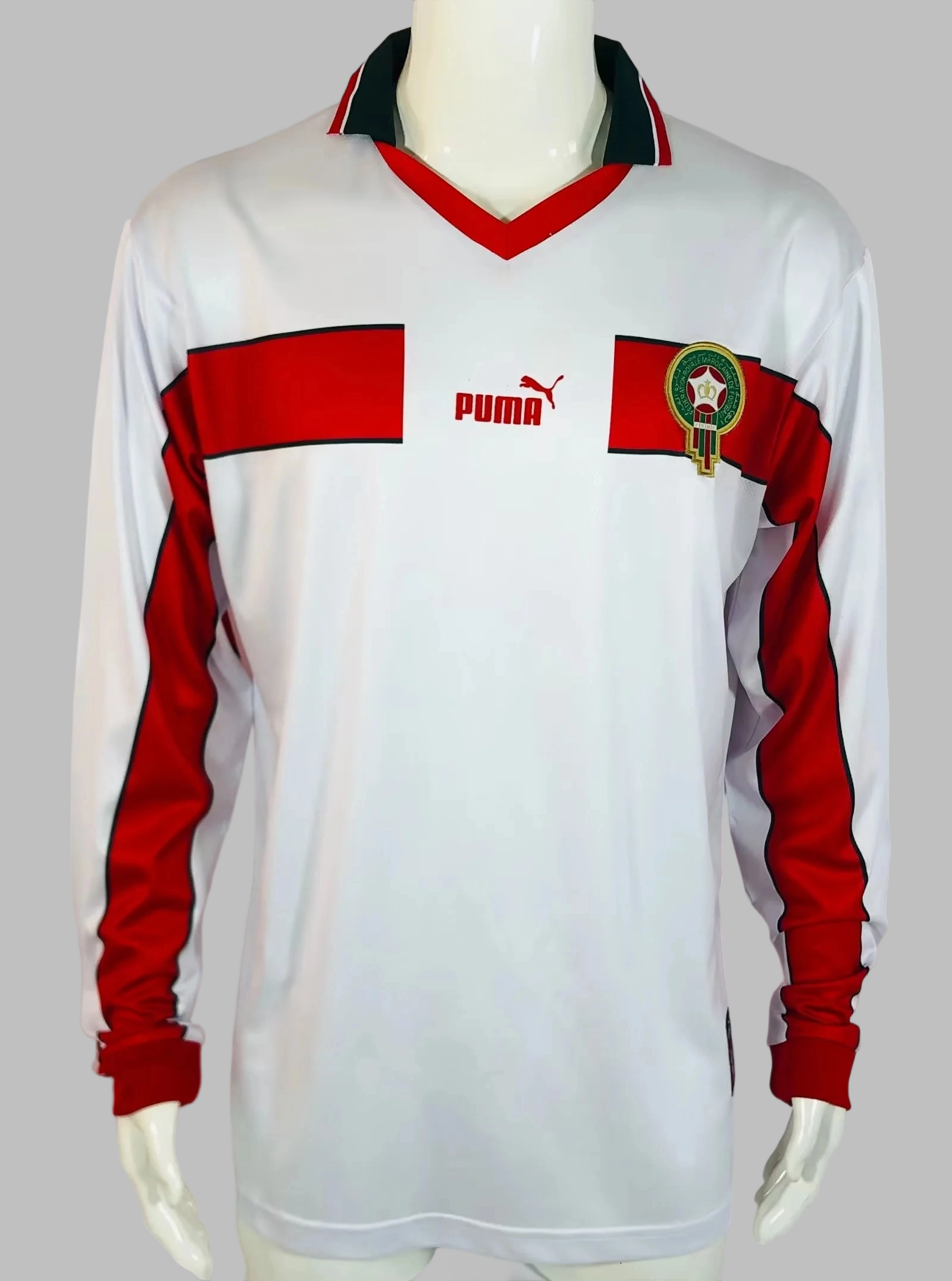 1998 Morocco Away Retro Long Sleeve Soccer Jerseys Yupoo