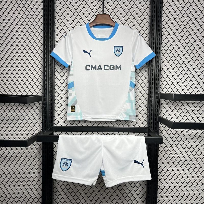 24-25 Marseille Home Kids Soccer Jerseys Yupoo