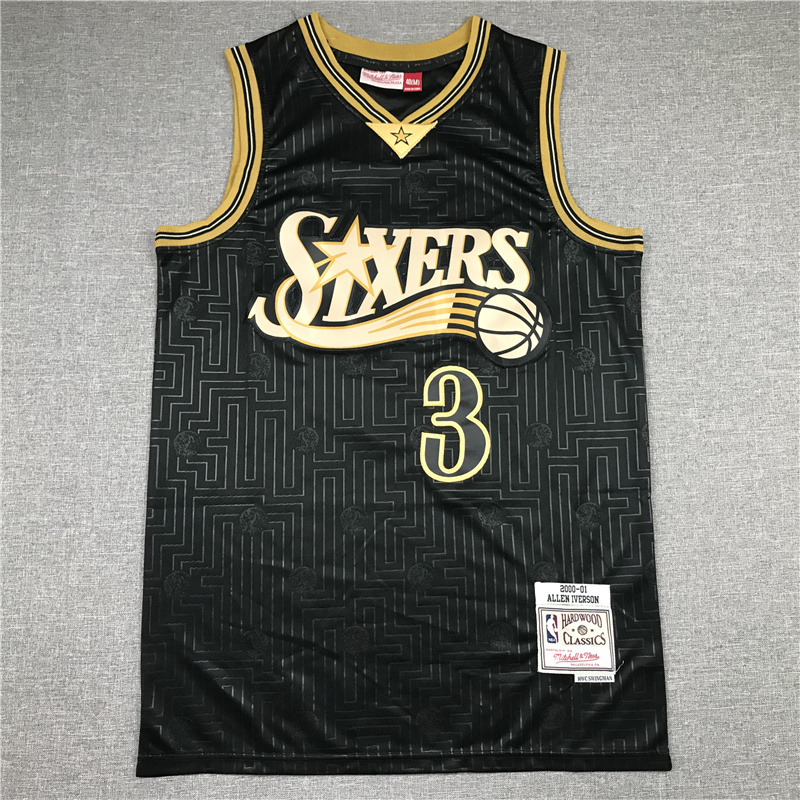 76ers #3 Iverson Mouse Year Iimited Edition Embroidery