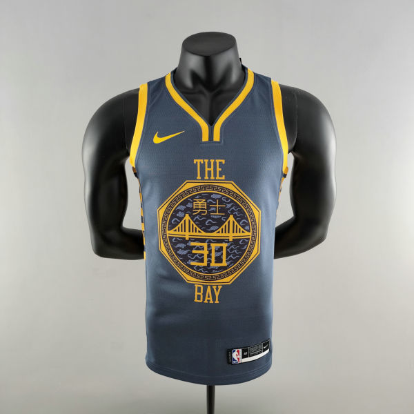 2018 Curry#30 Golden State Warriors Grey NBA Jersey S-XXL