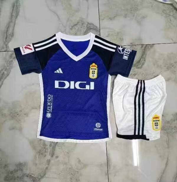 23-24 Real Oviedo Home Kids Soccer Jerseys Yupoo