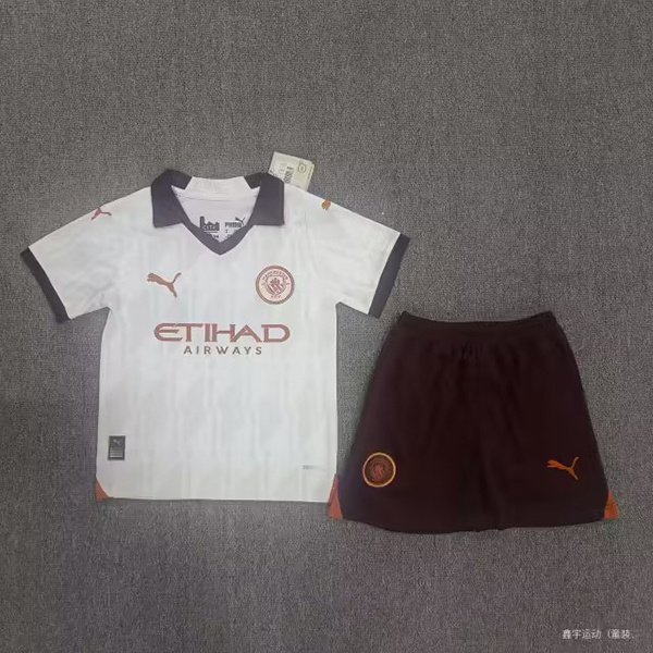 23-24 Manchester City Away Kids Soccer Jerseys Yupoo