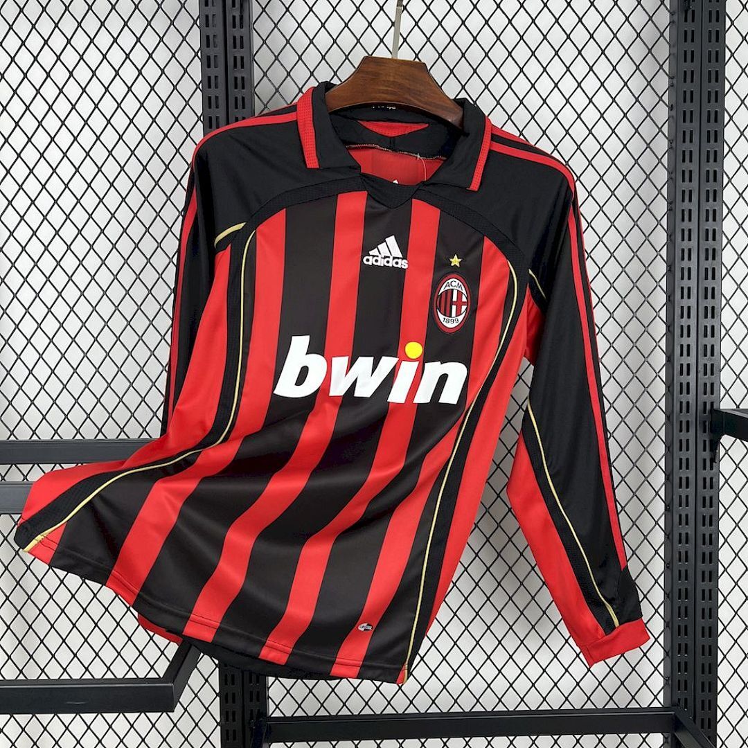AC Milan 2006/07 Home Long Sleeves Retro Jersey