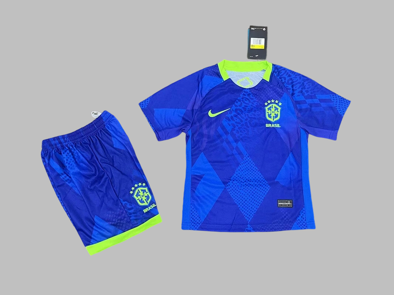 25-26 Brazil Away Kids Cheap Soccer Jerseys Yupoo