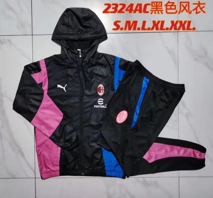 23-24 AC Milan Hoodie Windbreaker Jackets Yupoo