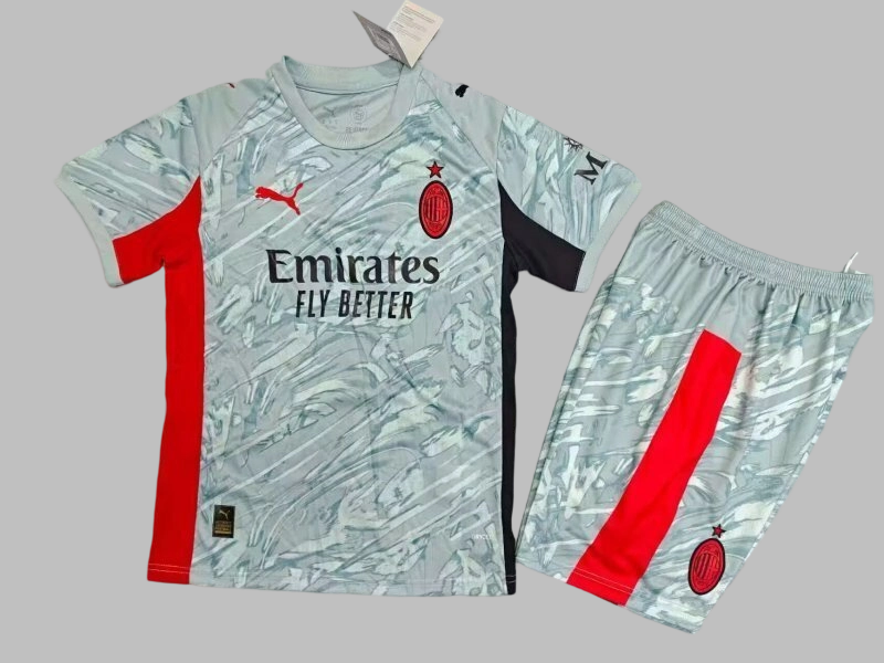 25-26 AC Milan Goalkeeper Kids Cheap Soccer Jerseys Yupoo