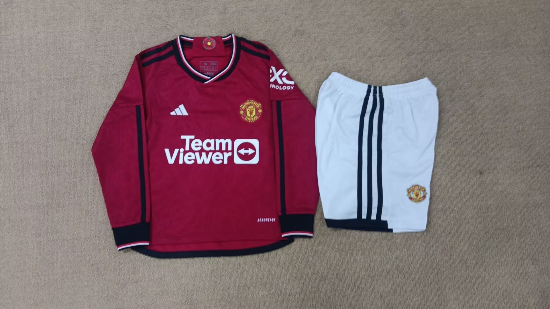 23-24 M-anchester U-nited Home Kids Long Sleeves Soccer Jerseys Yupoo