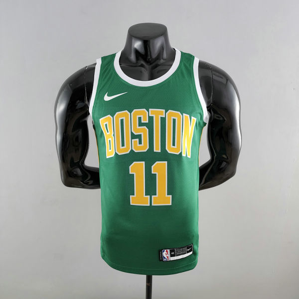 Boston Celtics IRVING#11 Green Gold NBA Jersey S-XXL