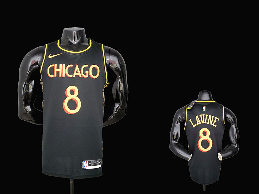 New Bull LAVINE#8 Team City Edition Black S-XXL