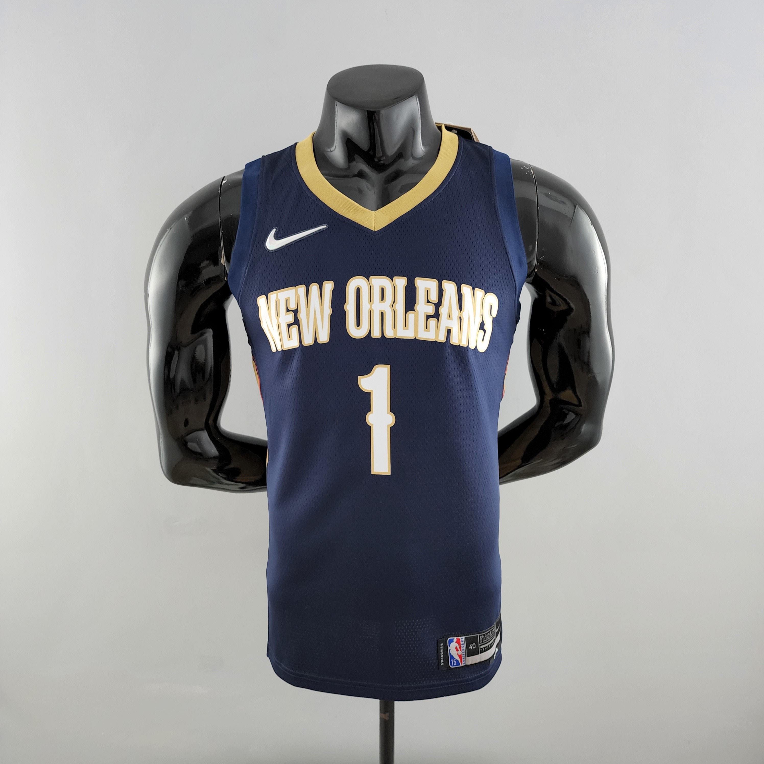 75th Anniversary New Orleans Pelicans Williams #1 Navy Blue NBA Jersey S-XXL
