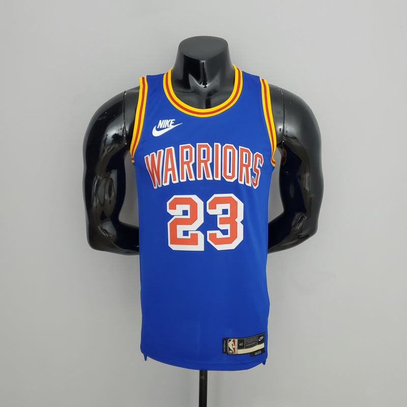 75th Anniversary Green#23 Warriors Vintage Blue NBA Jersey S-XXL