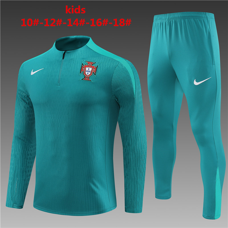 2024 Portugal Kids Player Long Sleeve Training Suit Yupoo