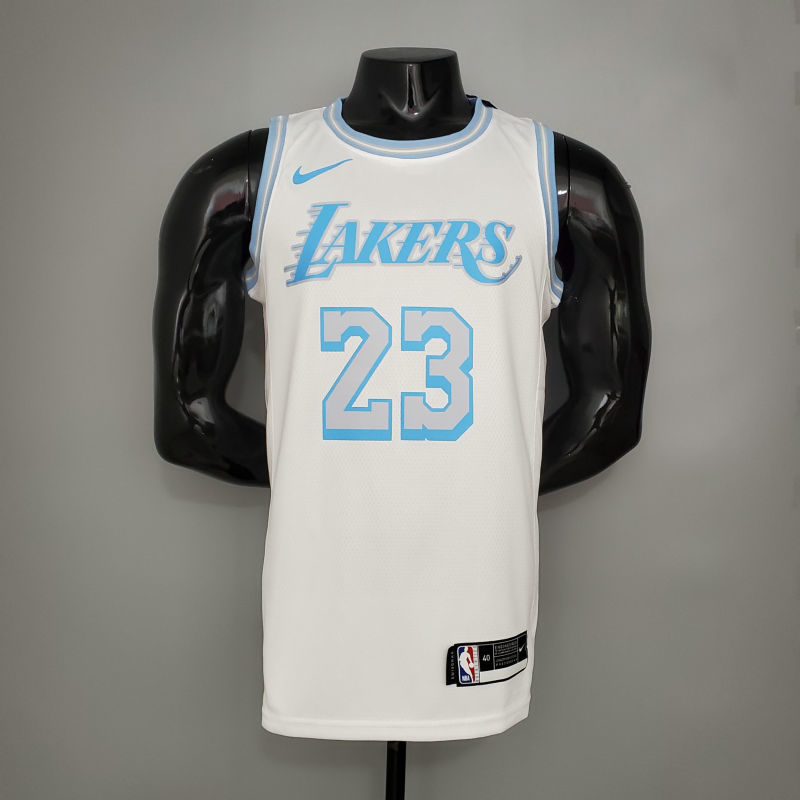 New Lakers James #23 Crew Neck Retro Limited Edition White S-XXL