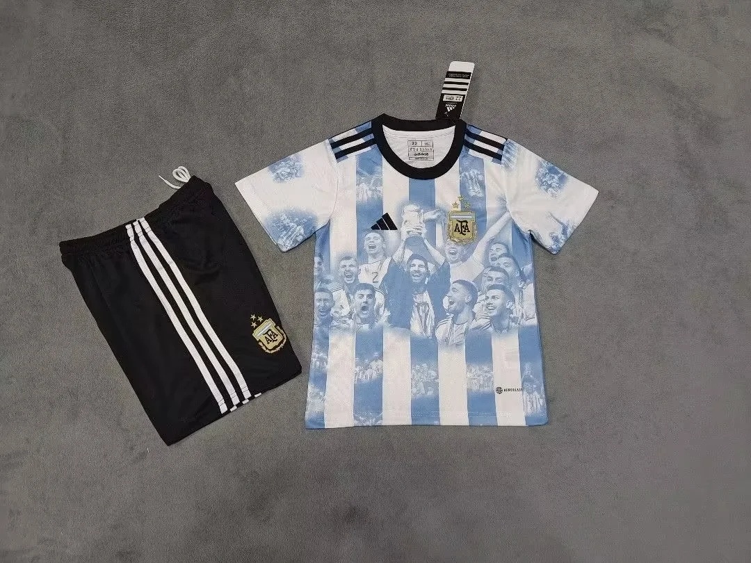 2023 Argentina Kids Soccer Jerseys Yupoo