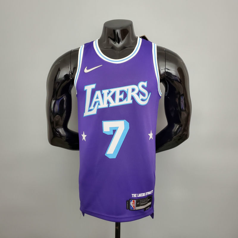 2022 75th Anniversary Anthony #7 Lakers City Edition Purple NBA Jersey S-XXL