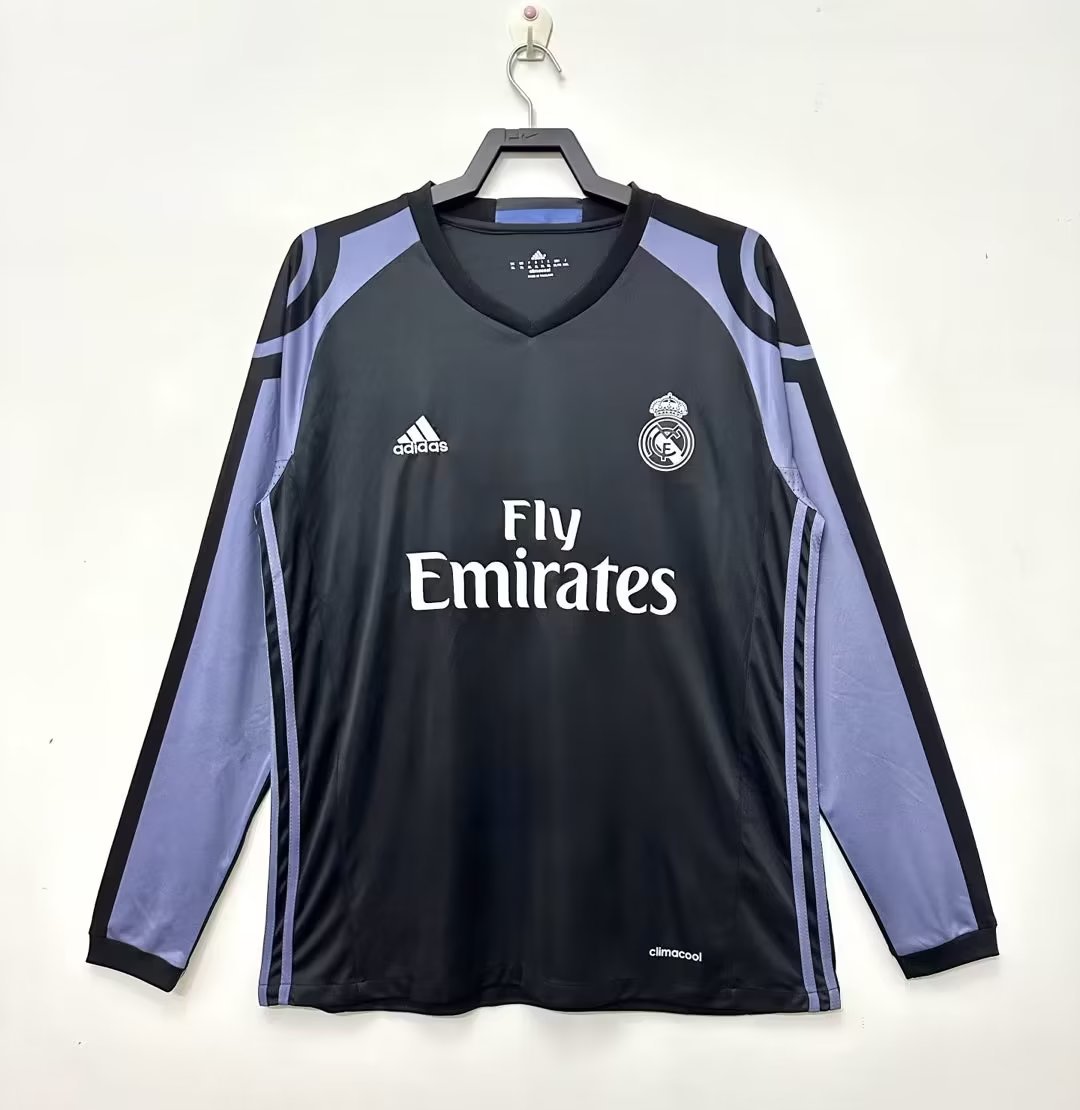 2016-17 Real Madrid Third Retro Long Sleeve Soccer Jerseys Yupoo