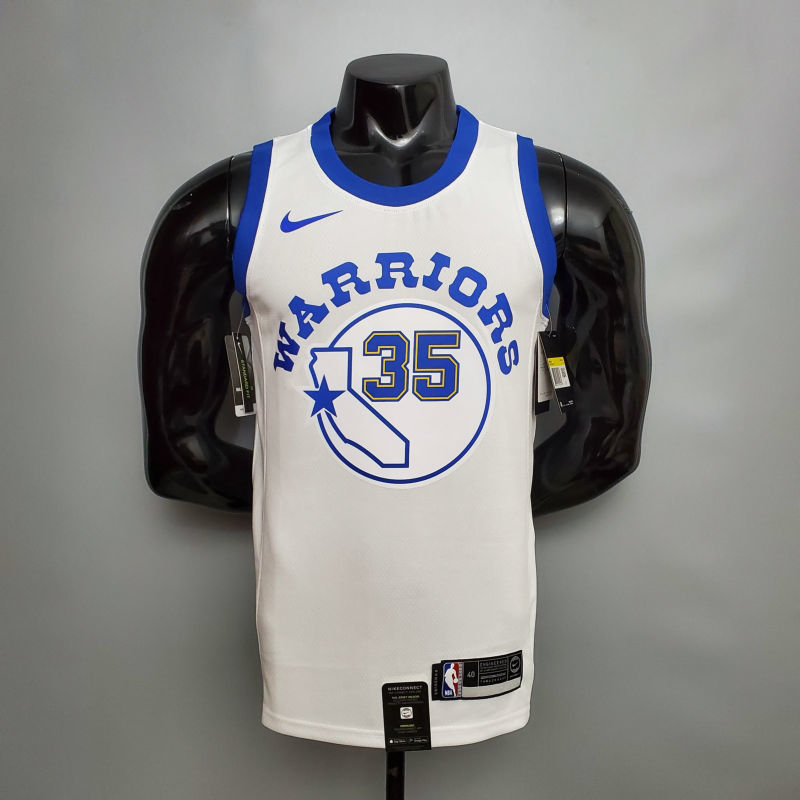 Retro version DURANT#35 Golden State Warriors white NBA jersey S-XXL