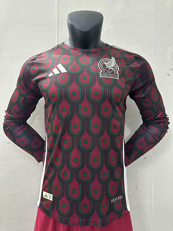 2024 Mexico Home Player Version Long Sleeve Soccer Jerseys Yupoo