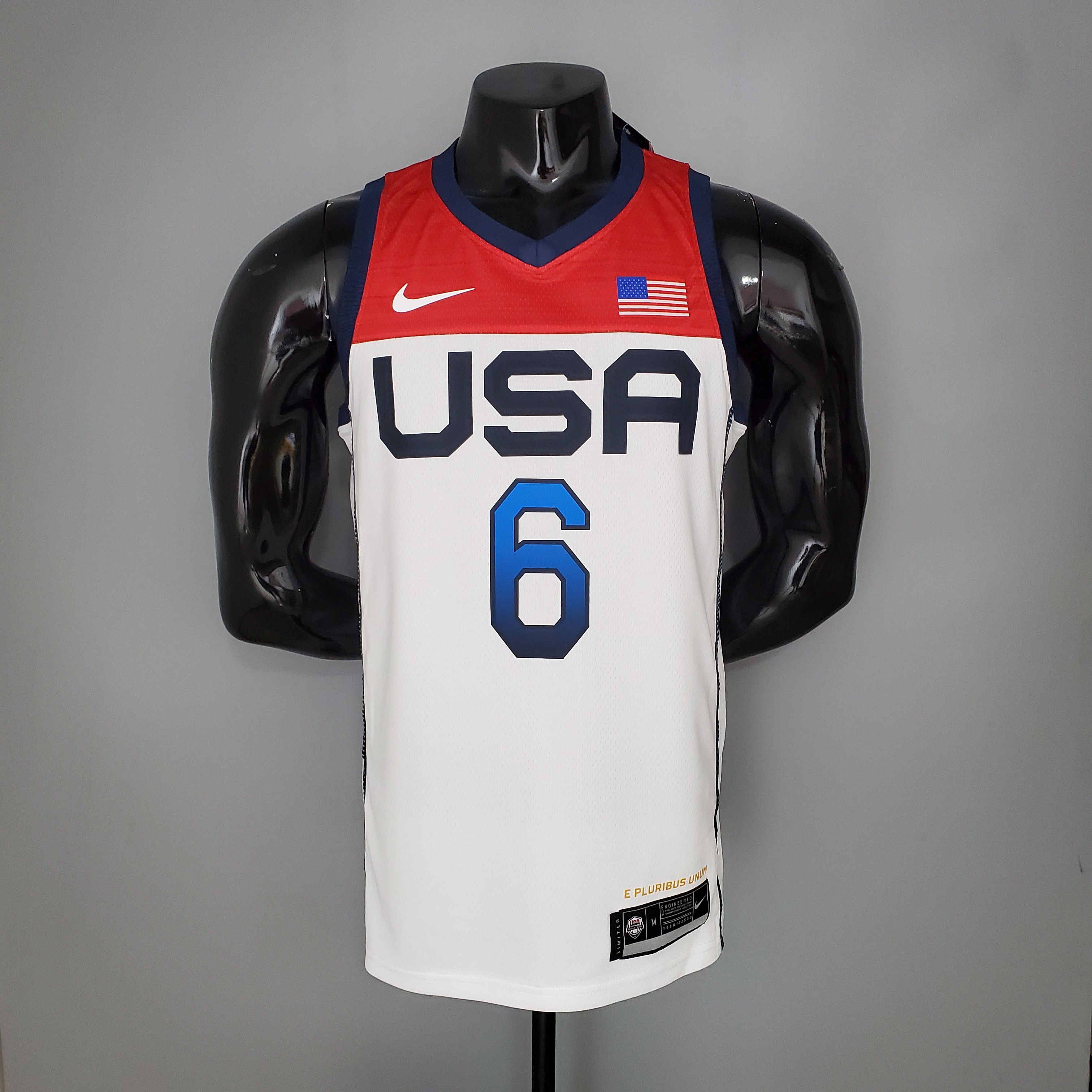 2021 Olympic Games LILLARD#6 USA Team USA White Red NBA Jersey S-XXL