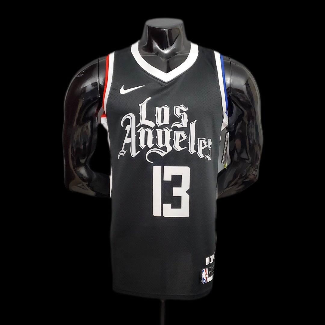 New George #13 Los Angeles Clippers Black NBA jersey Size:S-XXL