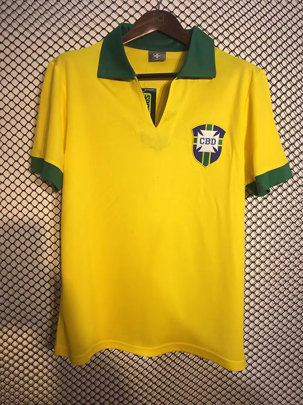 1958 Brazil Home Retro Soccer Jerseys Yupoo