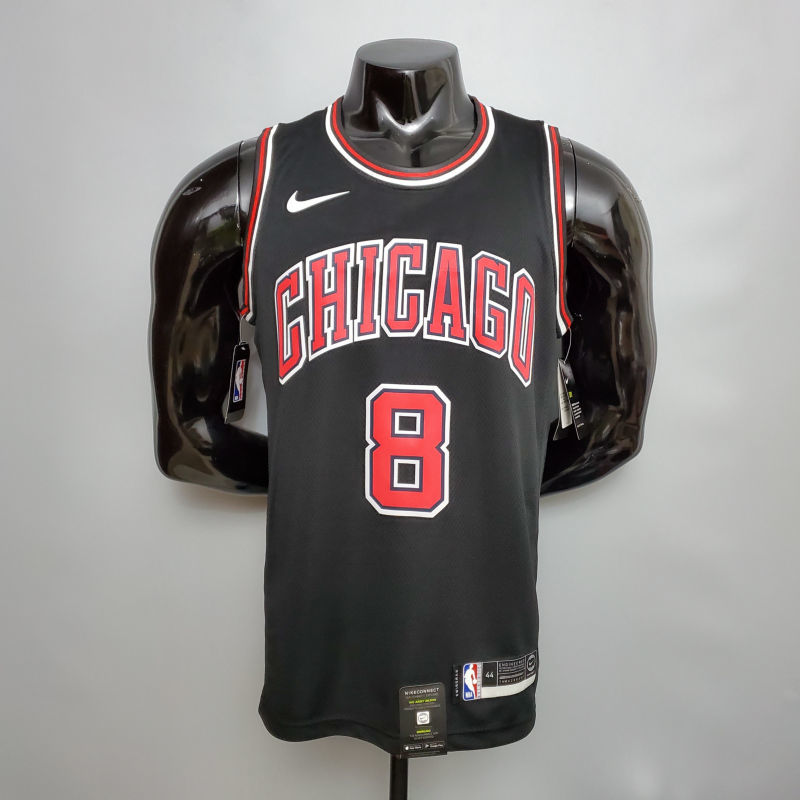 LAVINE#8 Chicago Bulls Black  NBA jersey Size S-XXL Nike connect recognition