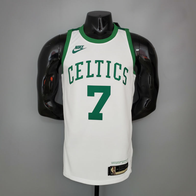 BROWN#7 75th Anniversary Celtics White NBA Jersey S-XXL