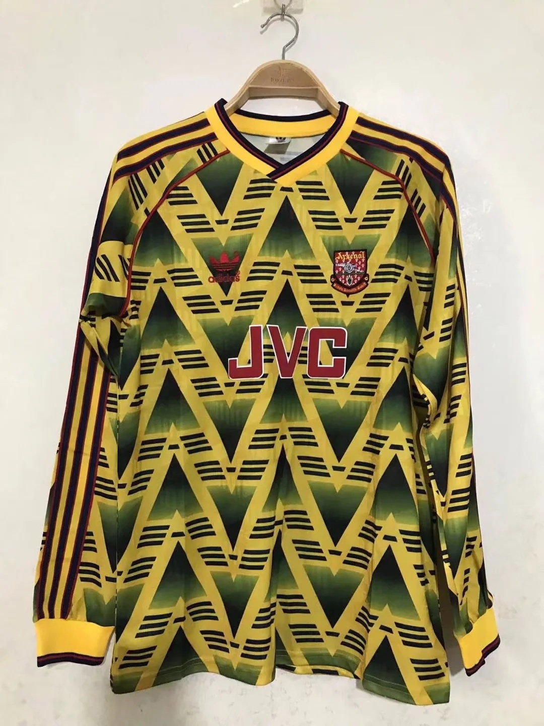 1991-93 Arsenal Away Retro Long Sleeve Soccer Jerseys Yupoo