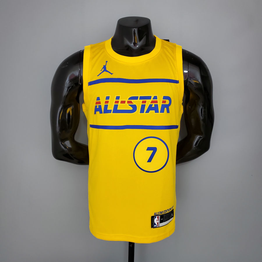 2021 BROWN#7 All-Star Yellow NBA Jersey S-XXL