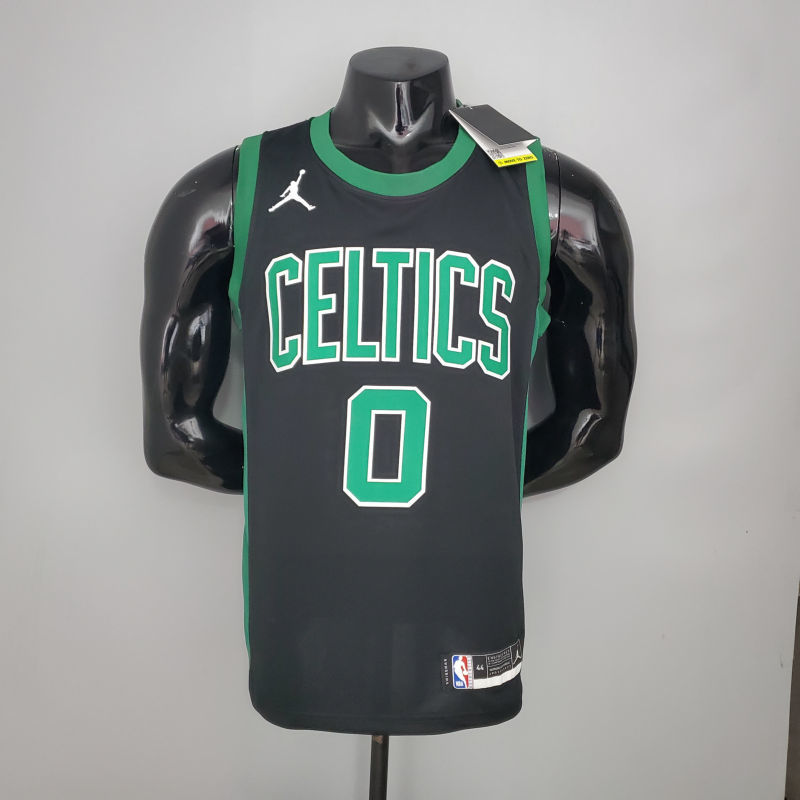 TATUM #0 Celtics White Jordan theme black NBA jersey Size S-XXL