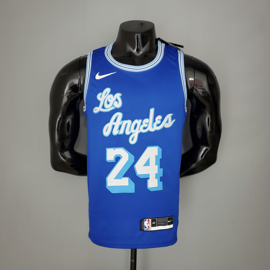 2021 Bryant #24 Lakers Retro Blue NBA Jersey S-XXL