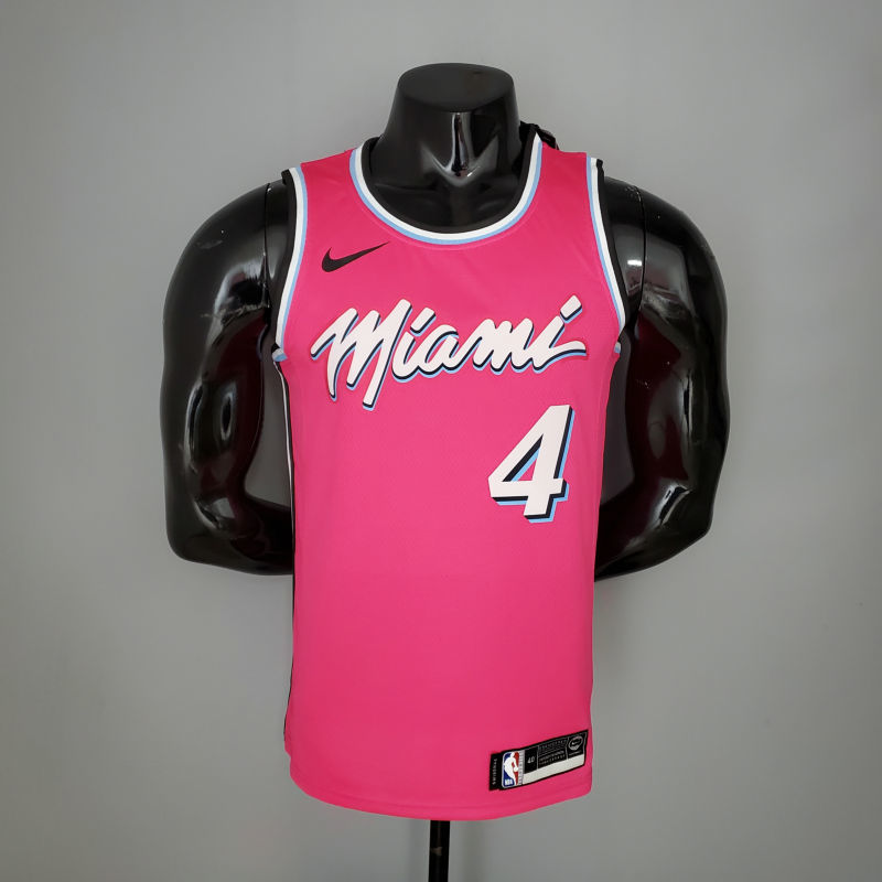 OLADIPO#4  Miami Heat V-neck pink NBA jersey Size S-XXL