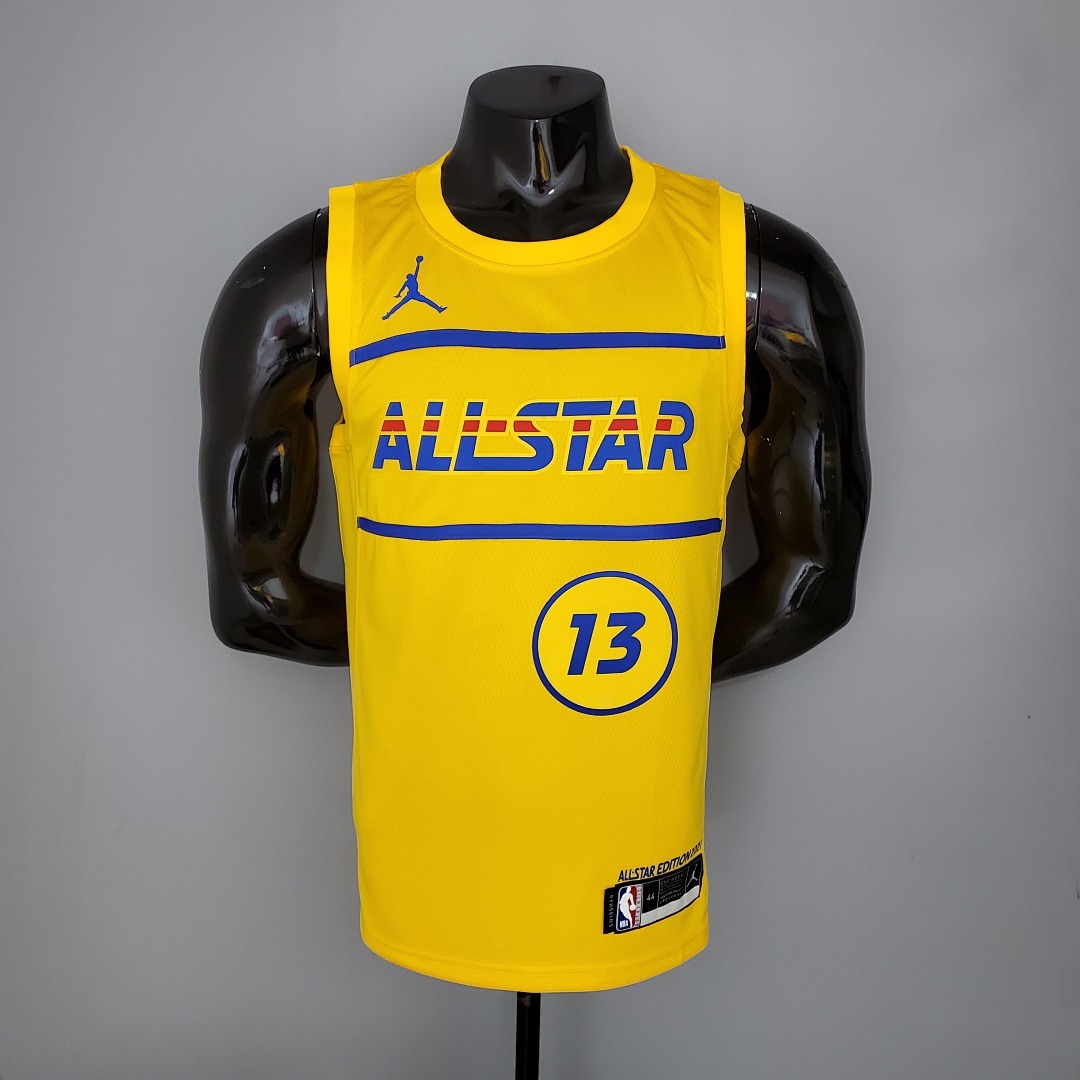 2021 GEORGE#13 All-Star Yellow NBA Jersey S-XXL