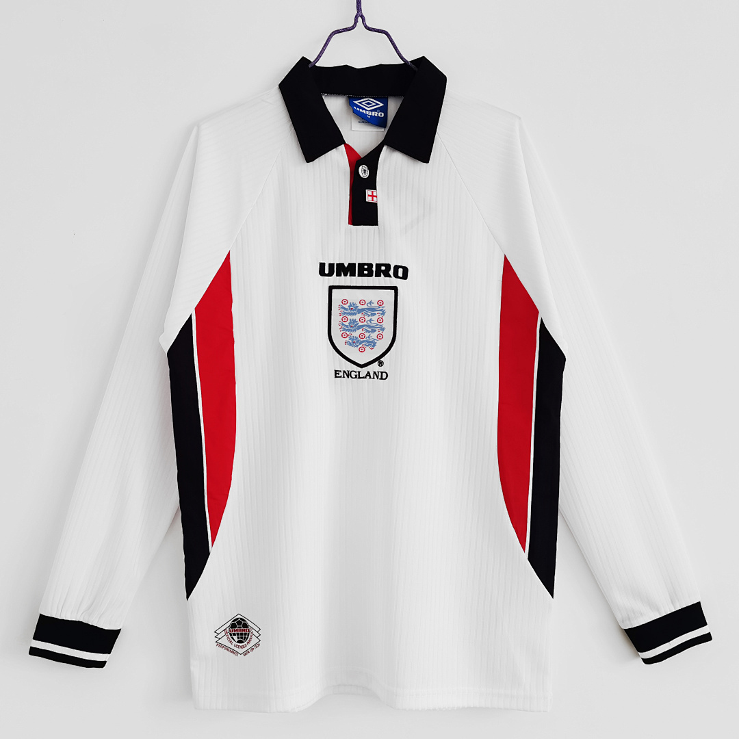 Retro: 1998 England home long sleeve S-2XL