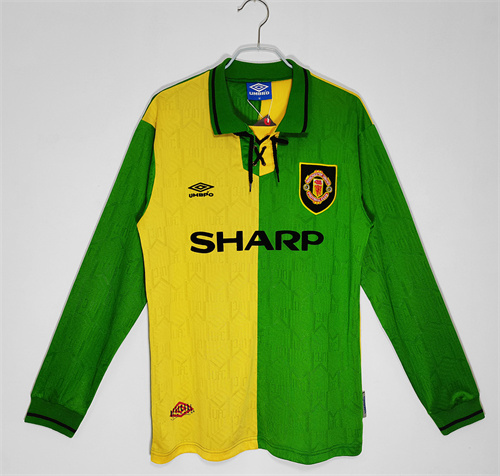 1992-94 M-anchester U-nited Away Retro Long Sleeve Soccer Jerseys Yupoo