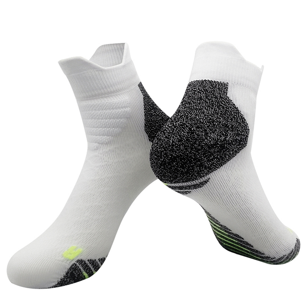 215 patchwork green bottom basketball socks