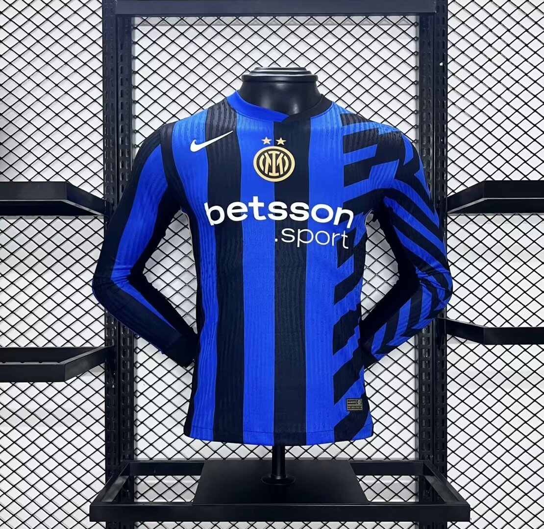 24-25 Inter Milan Home Player Version Long Sleeve Soccer Jerseys Yupoo