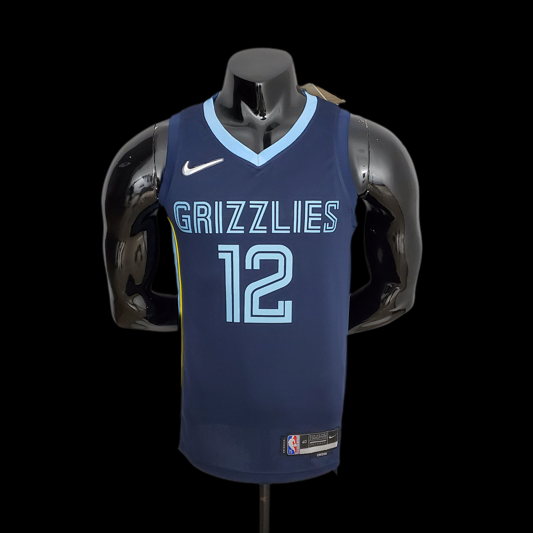 75th Anniversary Memphis Grizzlies MORANT#12 Navy Blue NBA Jersey S-XXL
