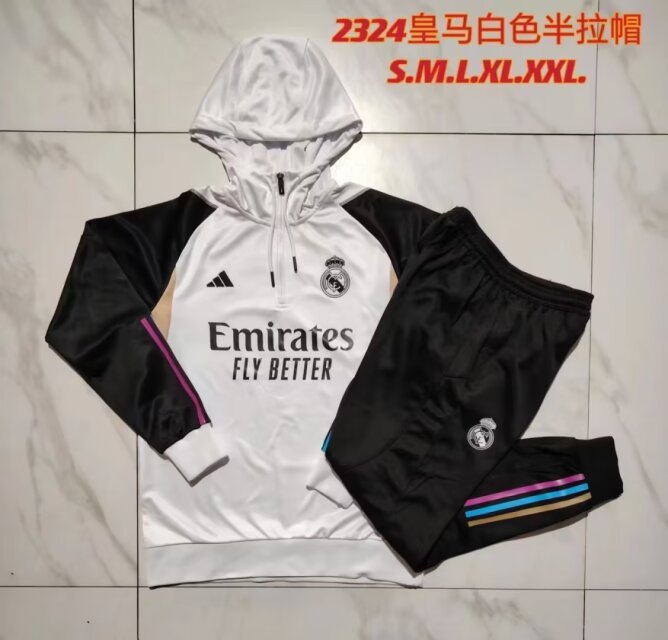 23-24 Real Madrid Hoodie Long Sleeve Training Suit Yupoo