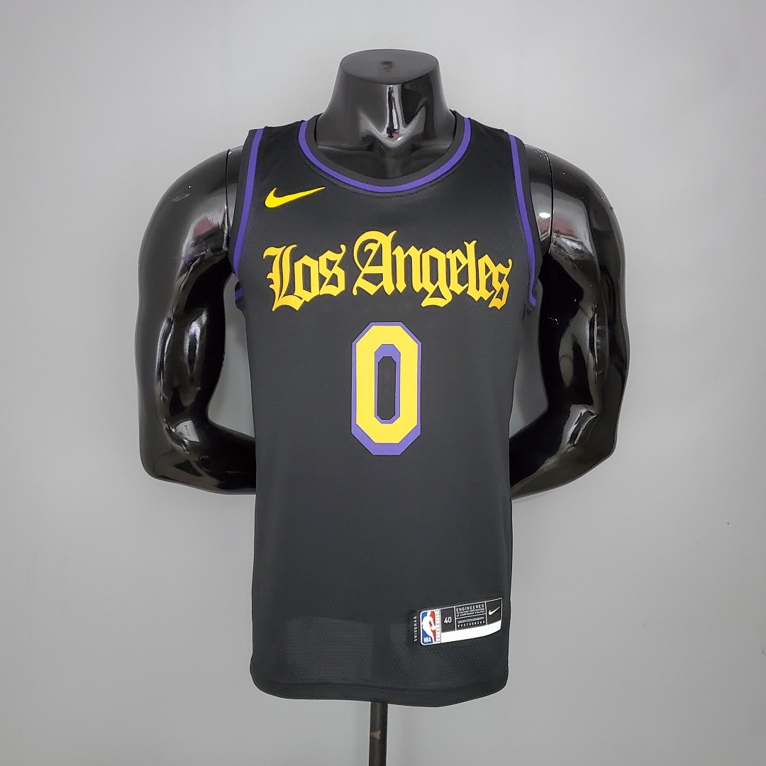 2021 KUZMA#0 Los Angeles Lakers Black Latin Black NBA Jersey S-XXL