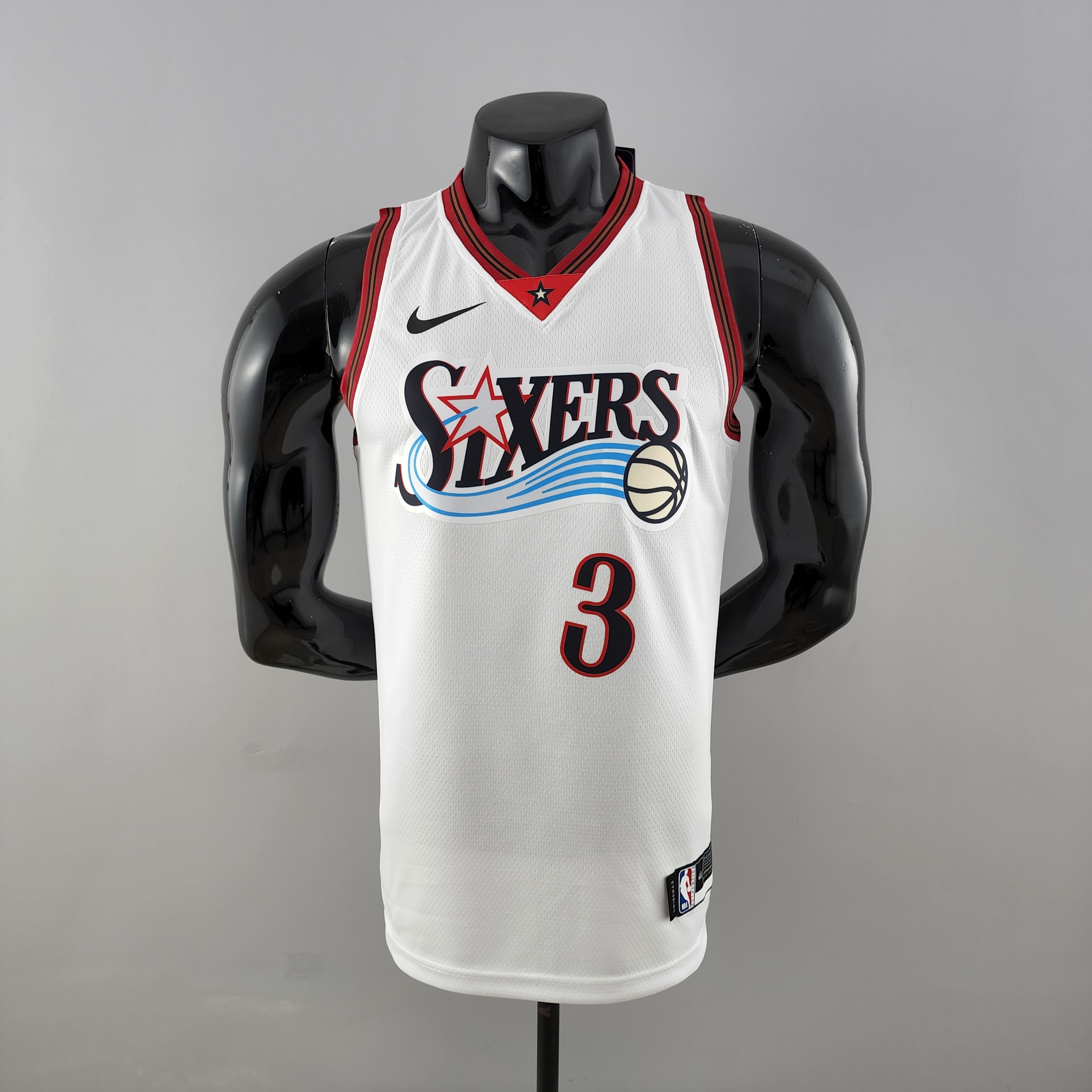 Retro Philadelphia 76ers Iverson #3 big meteor white NBA Jersey S-XXL