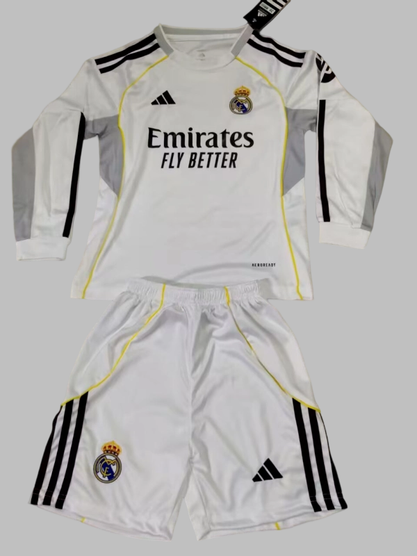 25-26 Real Madrid Home Kids Cheap Soccer Jerseys Yupoo